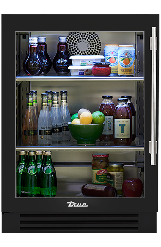 24" Undercounter Refrigerator in Gloss Black