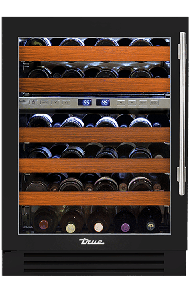 24" Dual Zone Wine Cabinet in Gloss Black