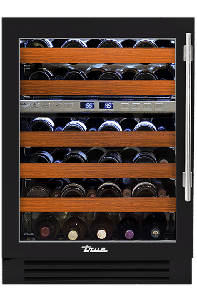 24" Dual Zone Wine Cabinet in Matte Black