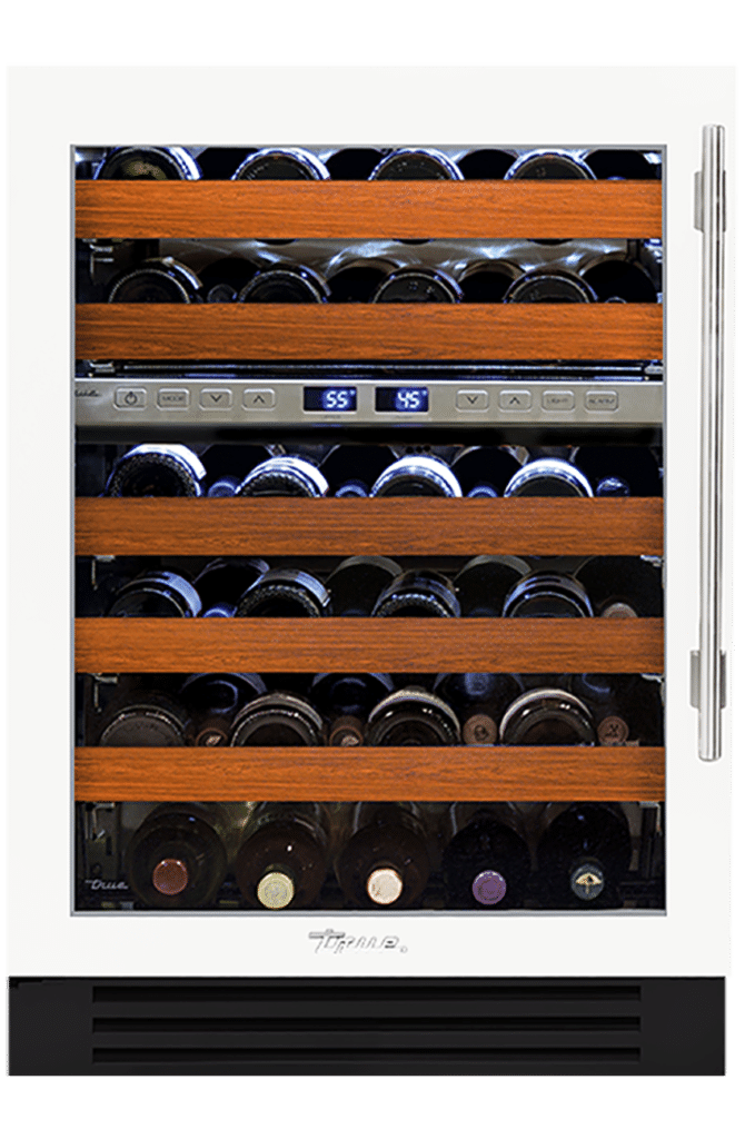 24" Dual Zone Wine Cabinet in Matte White