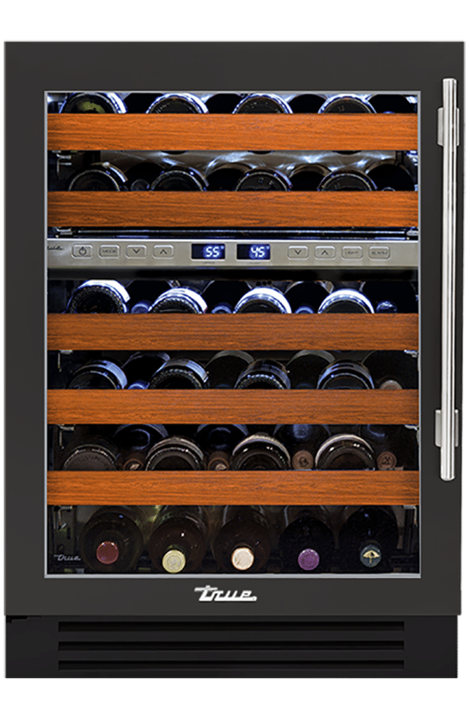 24" Dual Zone Wine Cabinet in Ultra Matte Black