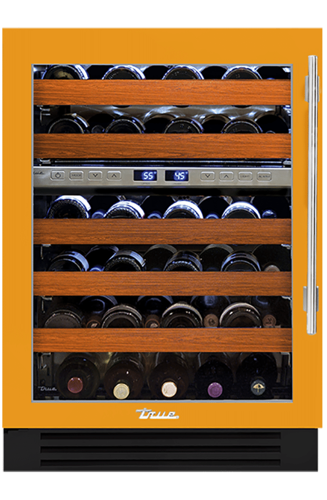 24" Dual Zone Wine Cabinet in Saffron