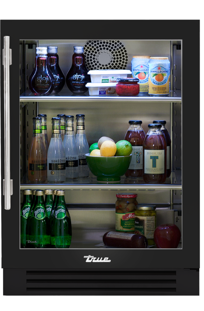 24" Undercounter refrigerator in gloss black