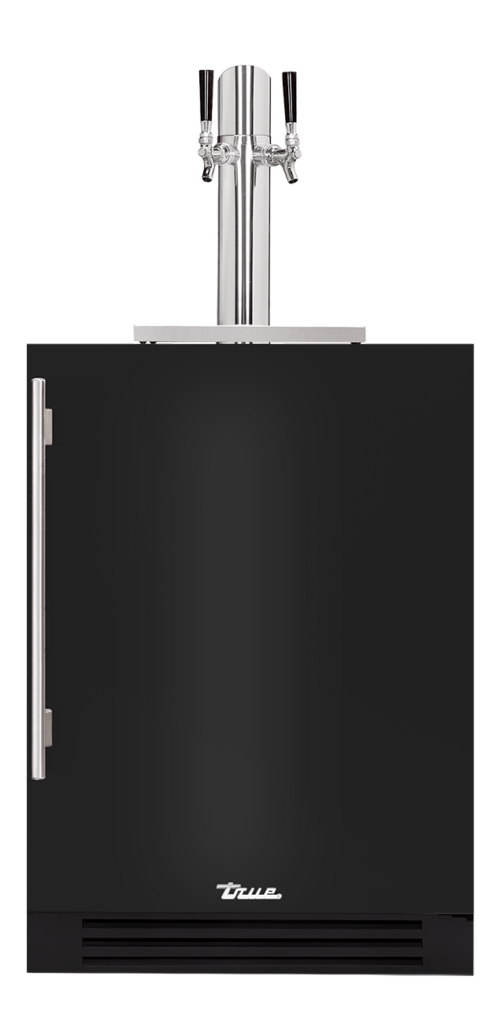 24" Dual Tap Beverage Dispenser in gloss black