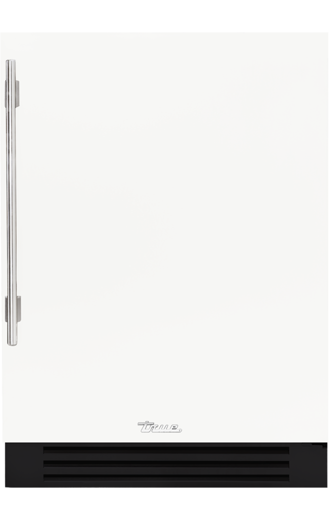 24" undercounter refrigerator in matte white