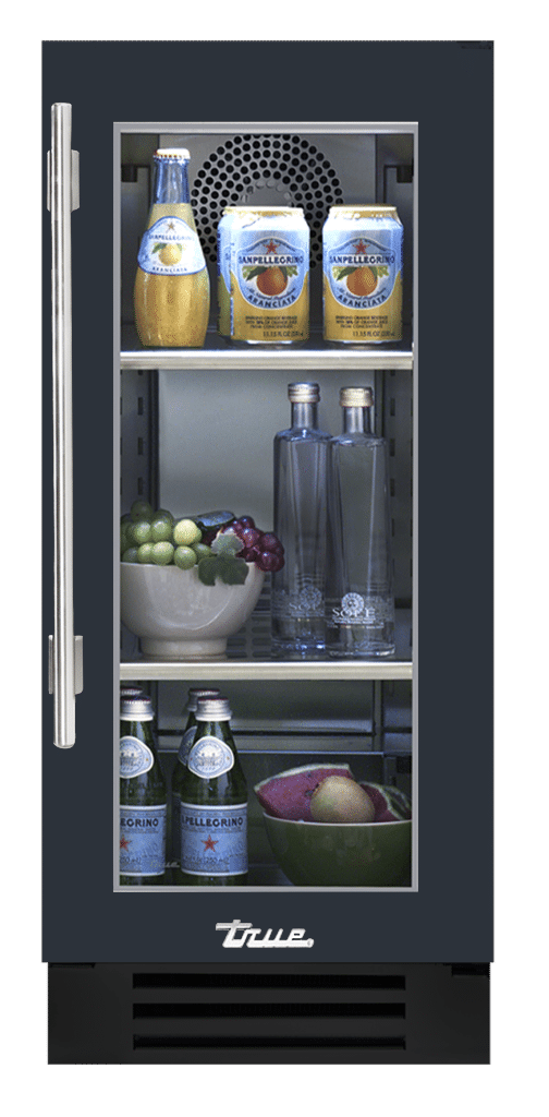 15" Undercounter Glass Door Refrigerator Right Hinge in Juniper